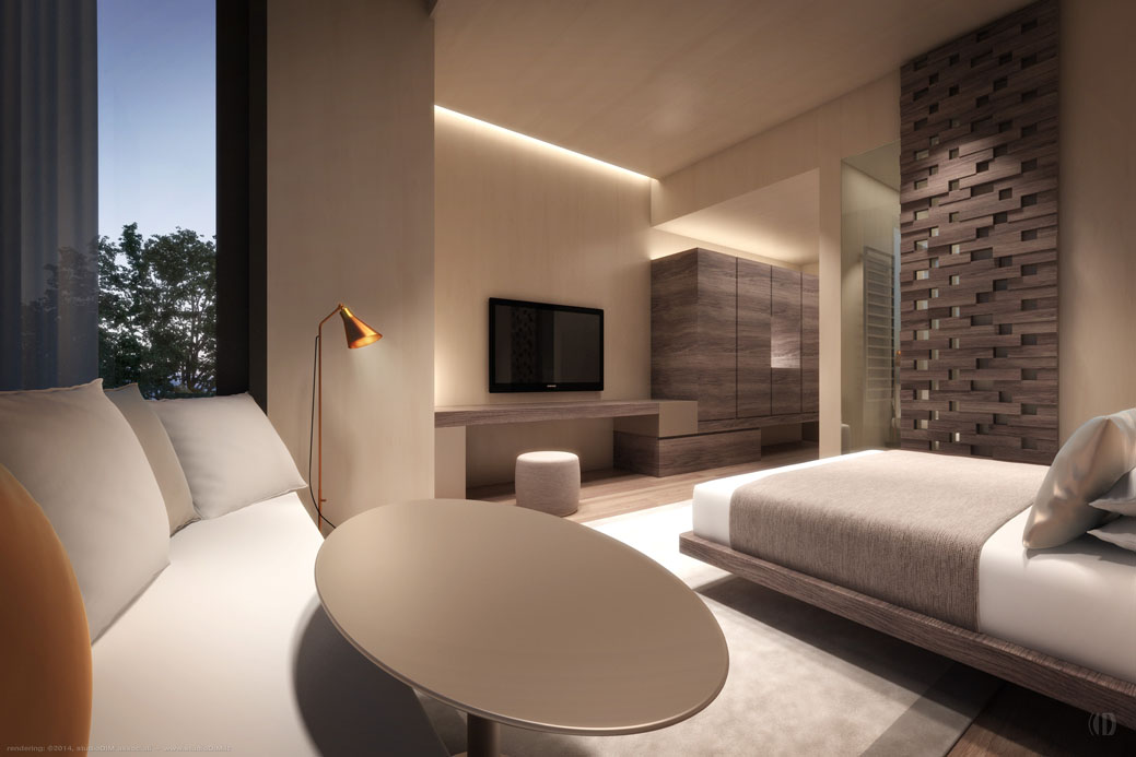rendering of Polo di Porta Volta Hotel in Milan .IT - designed by Arassociati, Milan .IT